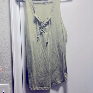 Medium Army Green PINK tank top